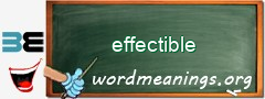 WordMeaning blackboard for effectible